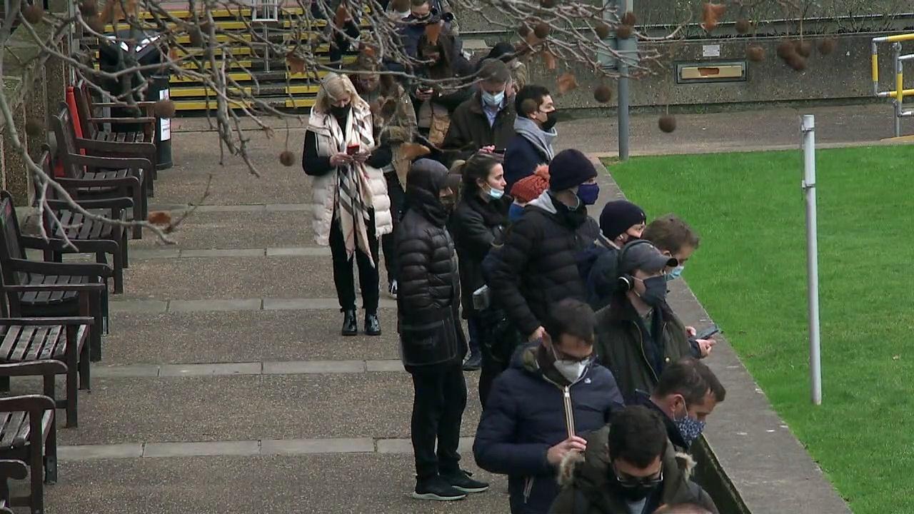Brits queue for booster jab