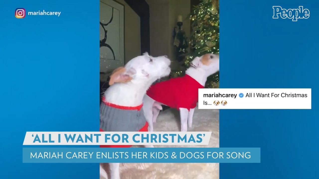 Mariah Carey Gets Help from her Twins and 2 Dogs to Sing 'All I Want for Christmas Is You'