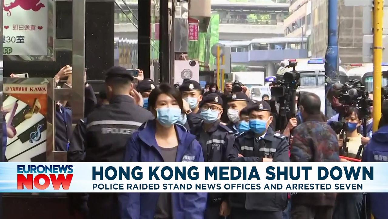 Hong Kong police raid pro-democracy news outlet, arrest 6