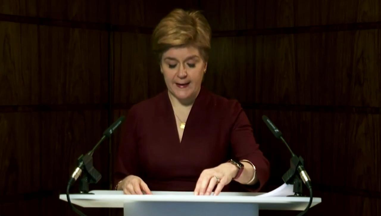 Nicola Sturgeon: ‘Stick with restrictions for now’