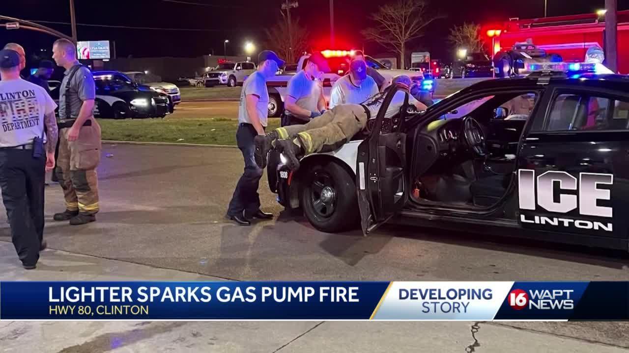 Lighter Causes Fire at Gas Station