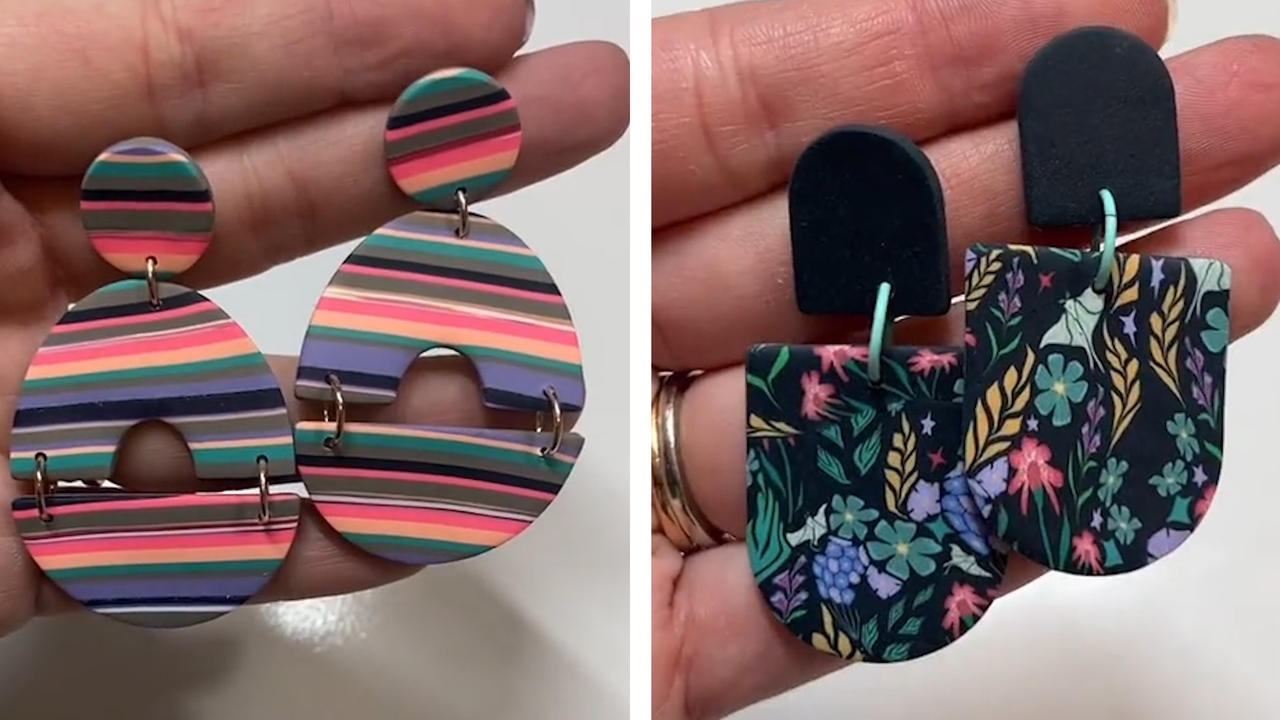 Artist creates showstopping clay earrings by hand