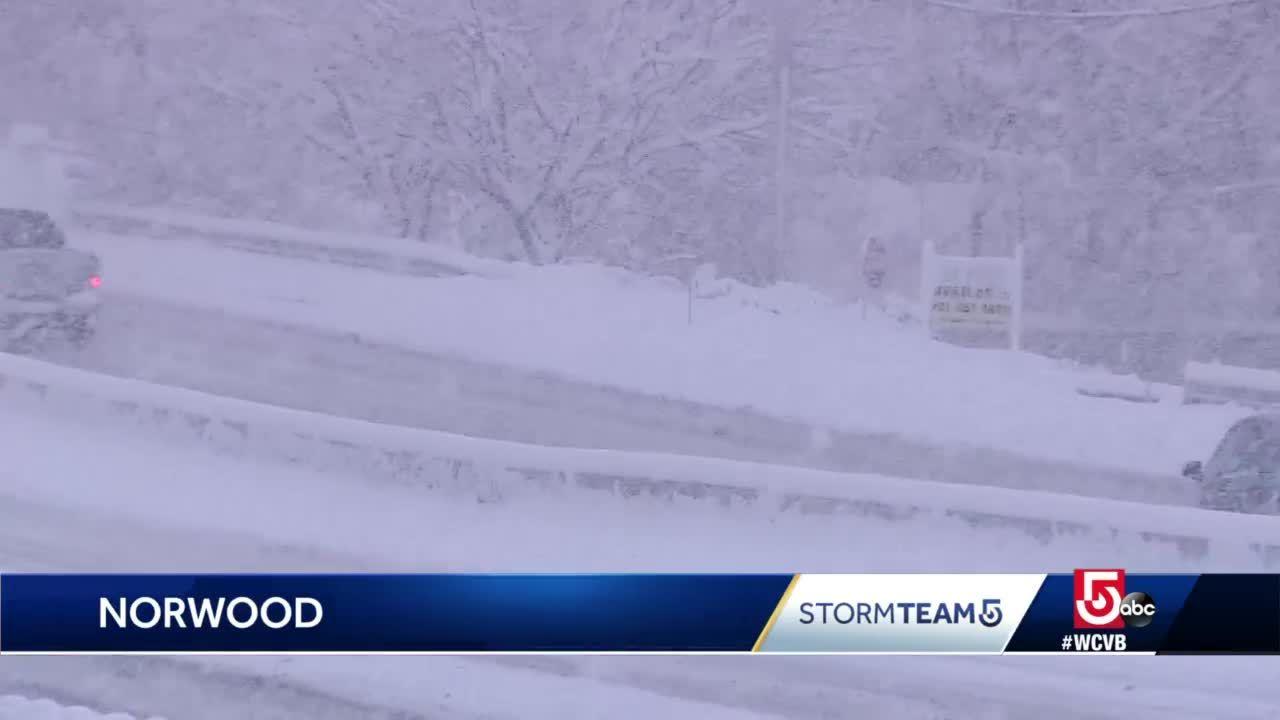 Norwood winning snow jackpot with more than 12 inches