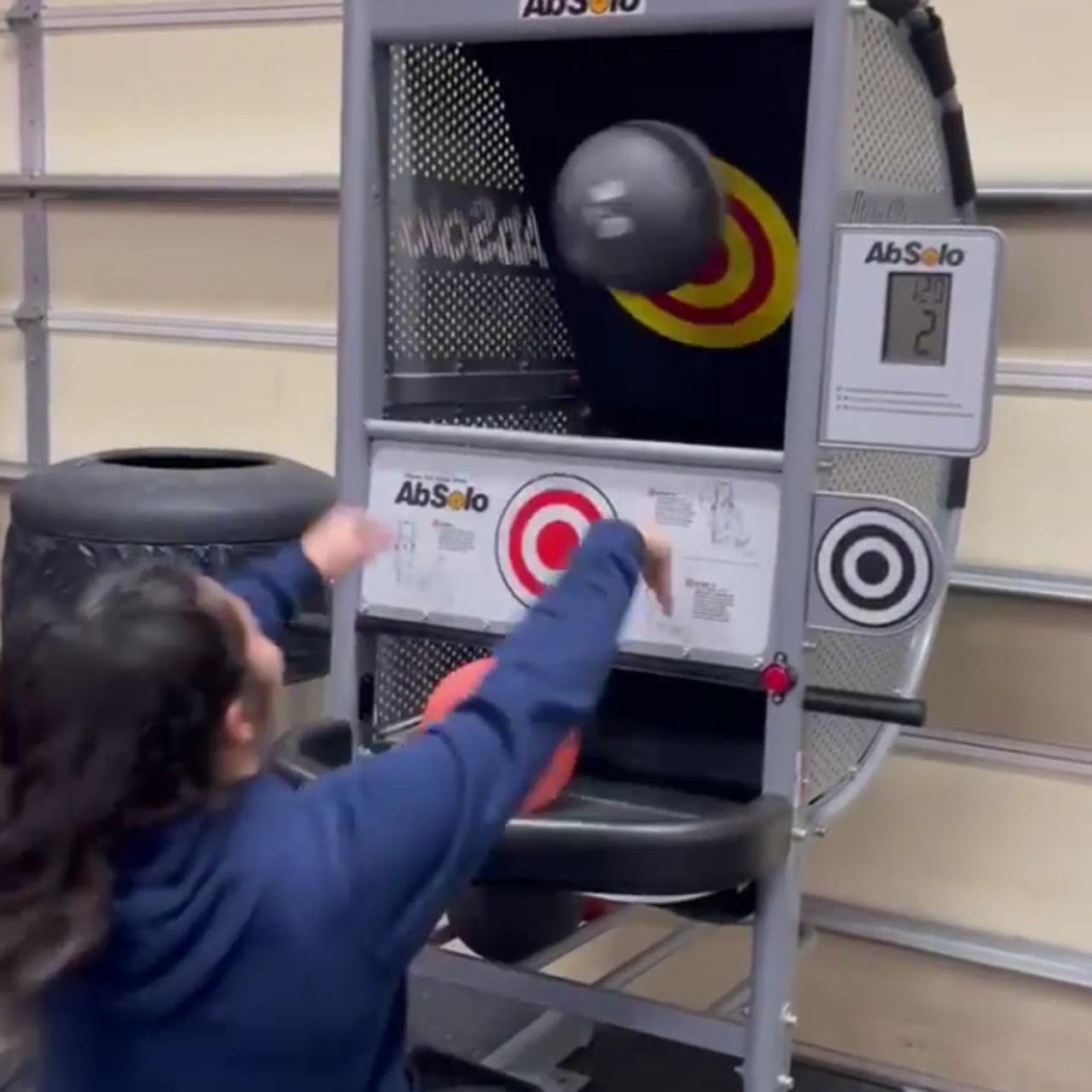 Exercise using this arcade-style machine