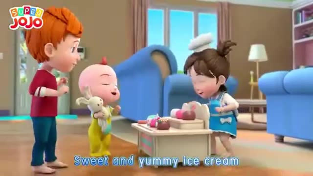 Ice Cream Song | Super JoJo Nursery Rhymes & Kids Songs