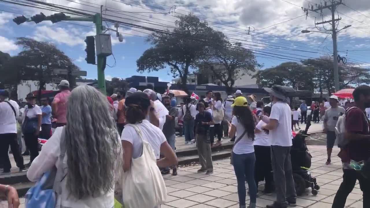 Protest in the Capital City of Costa Rica Against Vax Mandates & Passports