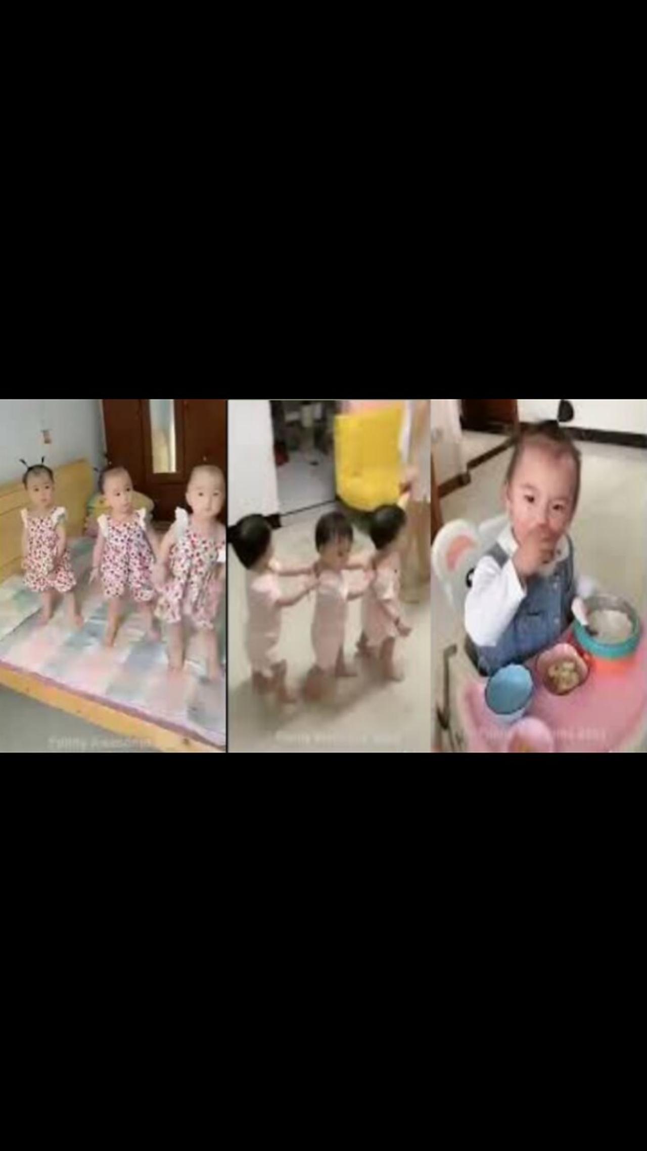 3 cute funny baby