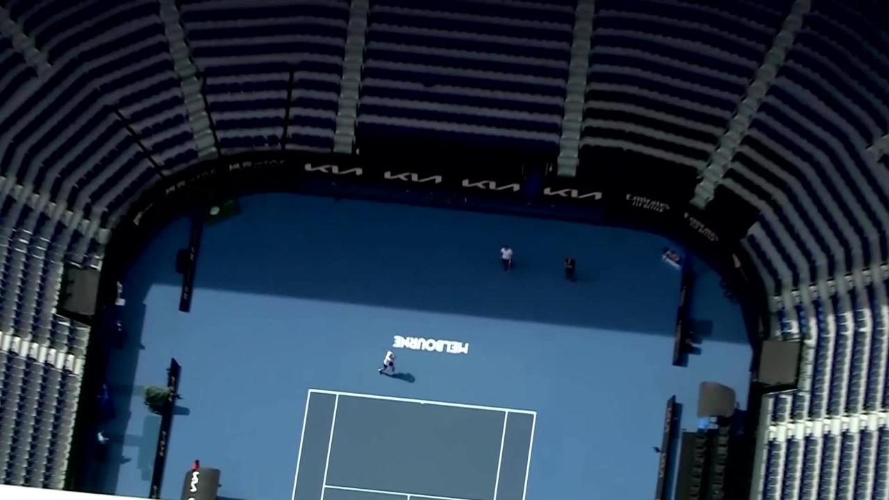 Aerial footage shows Djokovic training in Aus
