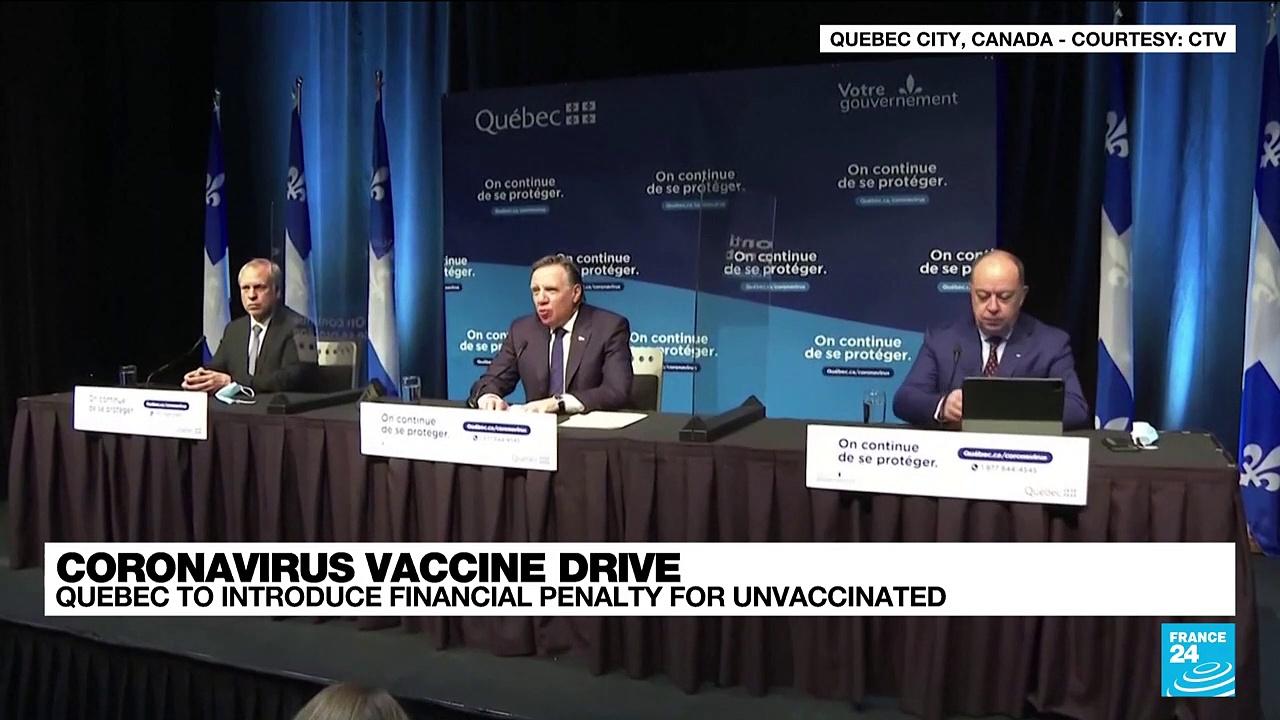 Covid-19: Quebec to introduce financial penalty for unvaccinated