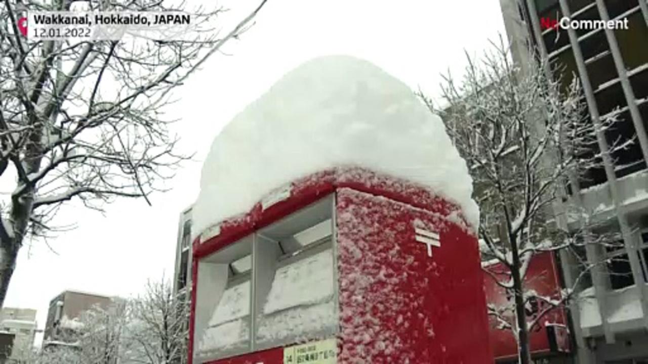 Snowstorms hit Japan`s northern Hokkaido and northeastern region of Tohoku