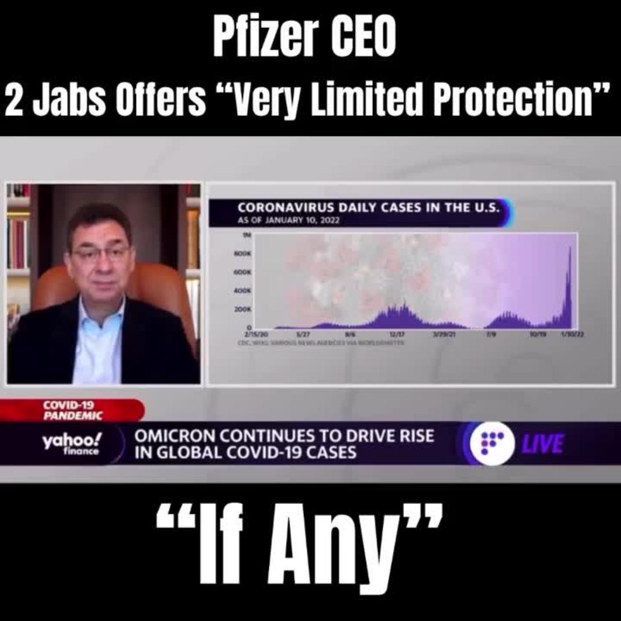 Hunger games covid dystopia: Pfizer CEO Bourla admits that 2 jabs offer "very limited protection"