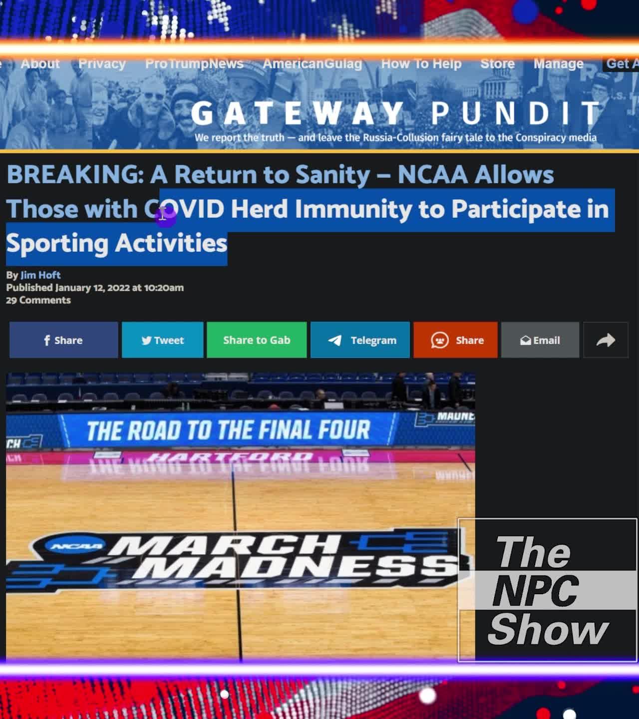 NCAA Allows The Herd Immune To Participate