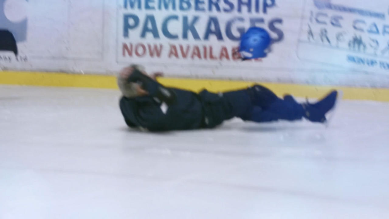 Bez suffers dramatic head-banging fall in Dancing On Ice training