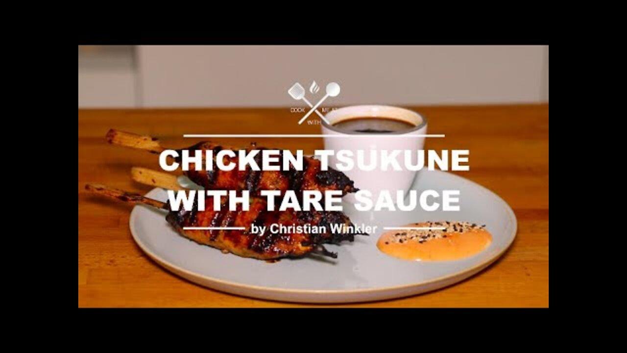 All Recipes Chicken Tsukune (Japanese Skewer) & Tare Sauce grilled on the Big Green Egg