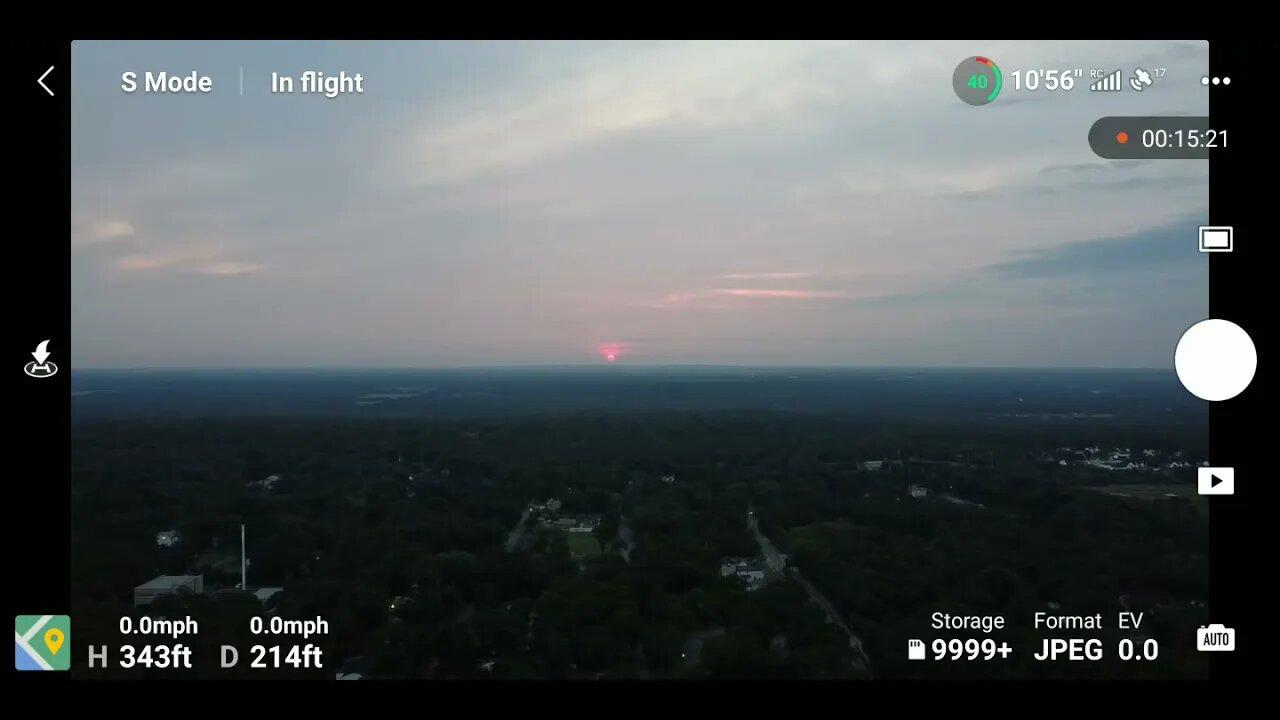 DJI Mini SE Drone Morning Flight Long Island Can See the West coast Wildfires effect in NY Hazy sky