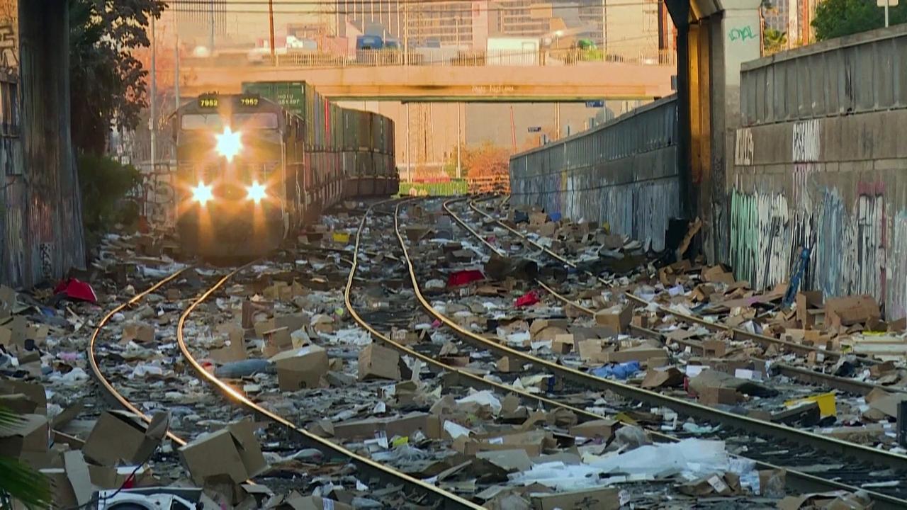 Thieves in Los Angeles looted trains stuffed with Christmas packages