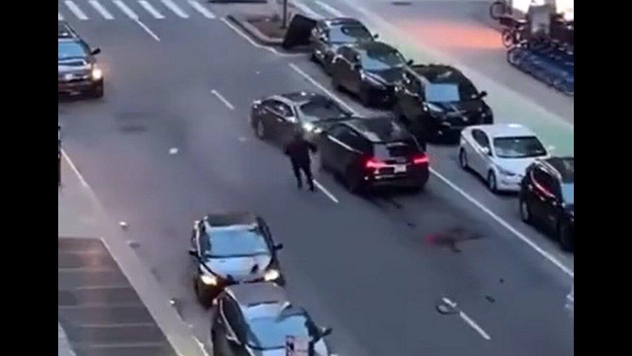 Man In Suit Gets Carjacked In Broad Daylight In NYC By Knife-Wielding Thug