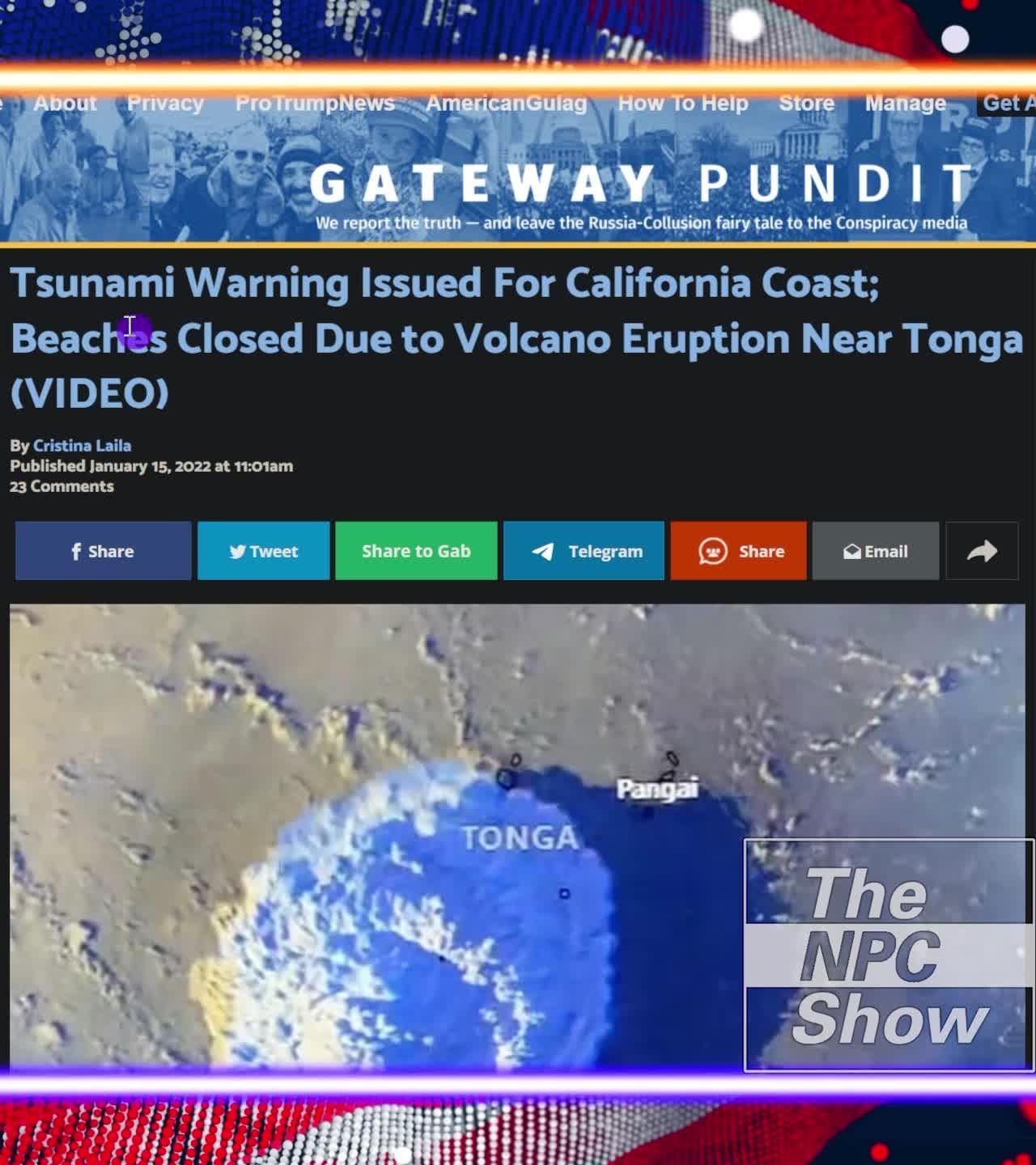 Tsunami Warning Issued For God Forsaken West Coast