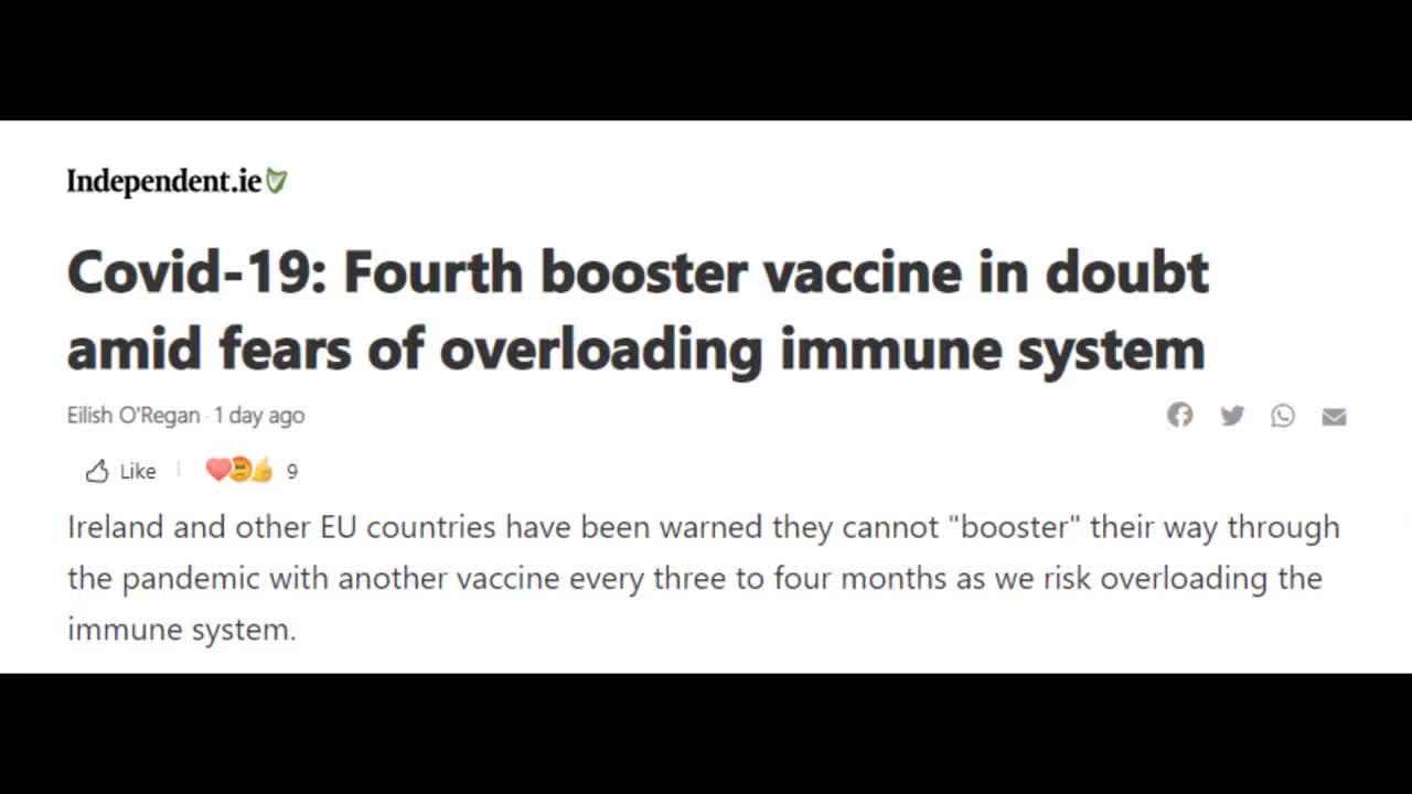 WARNING:Repeated Covid Booster Shots May Weaken Immune System, EU Regulators