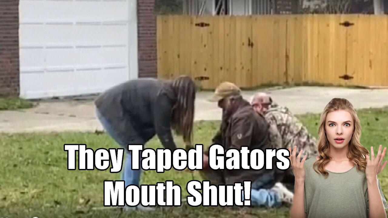 Louisiana Gator🐊 Mouth Taped Shut with help from Neighbors