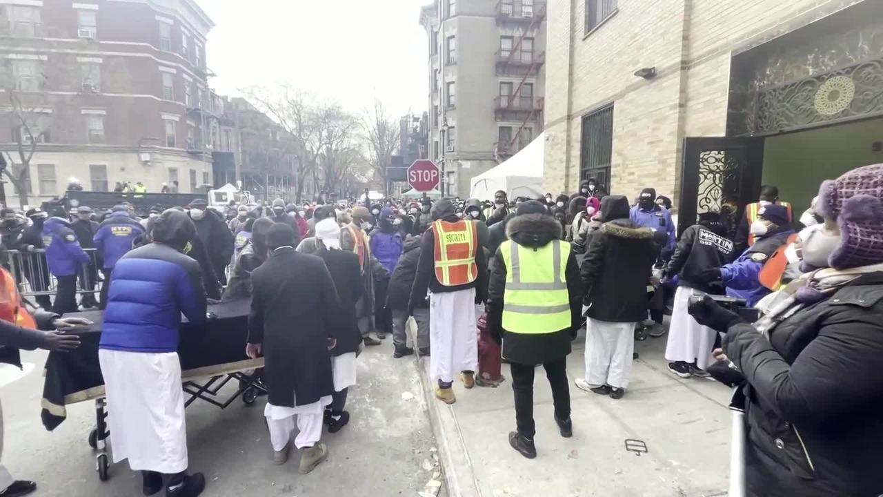 Mosque hosts mass funeral for Bronx fire victims