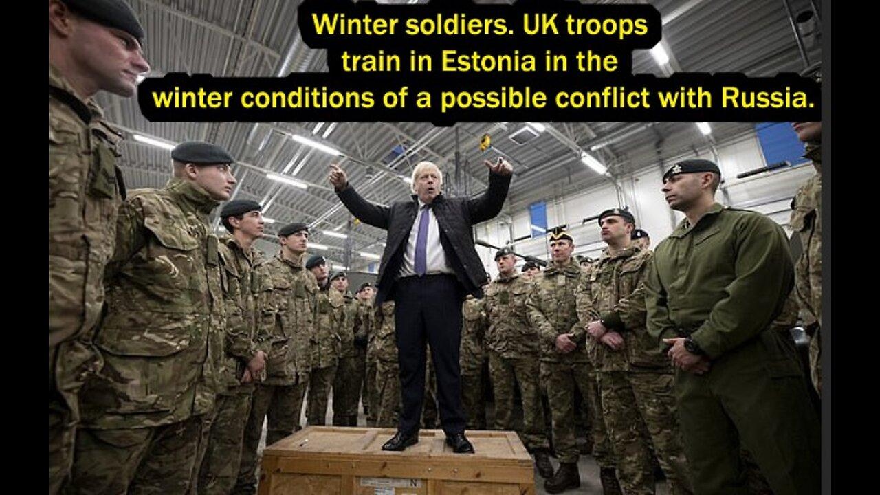 Winter soldiers. UK troops train in Estonia in the winter, cause of a possible conflict with Russia.