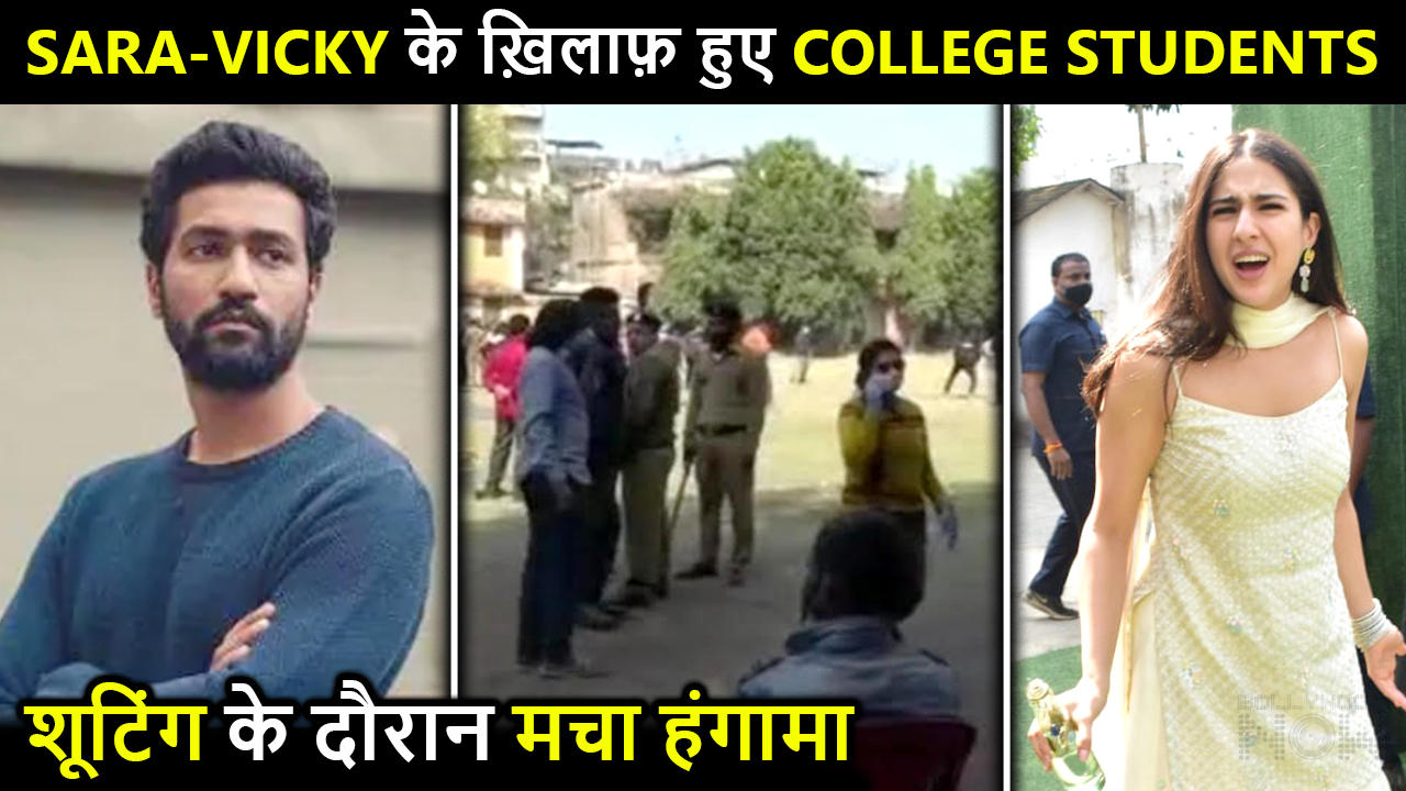 OMG! Students Protest Against Sara Ali Khan & Vicky Kaushal During Luka Chuppi 2 Shooting