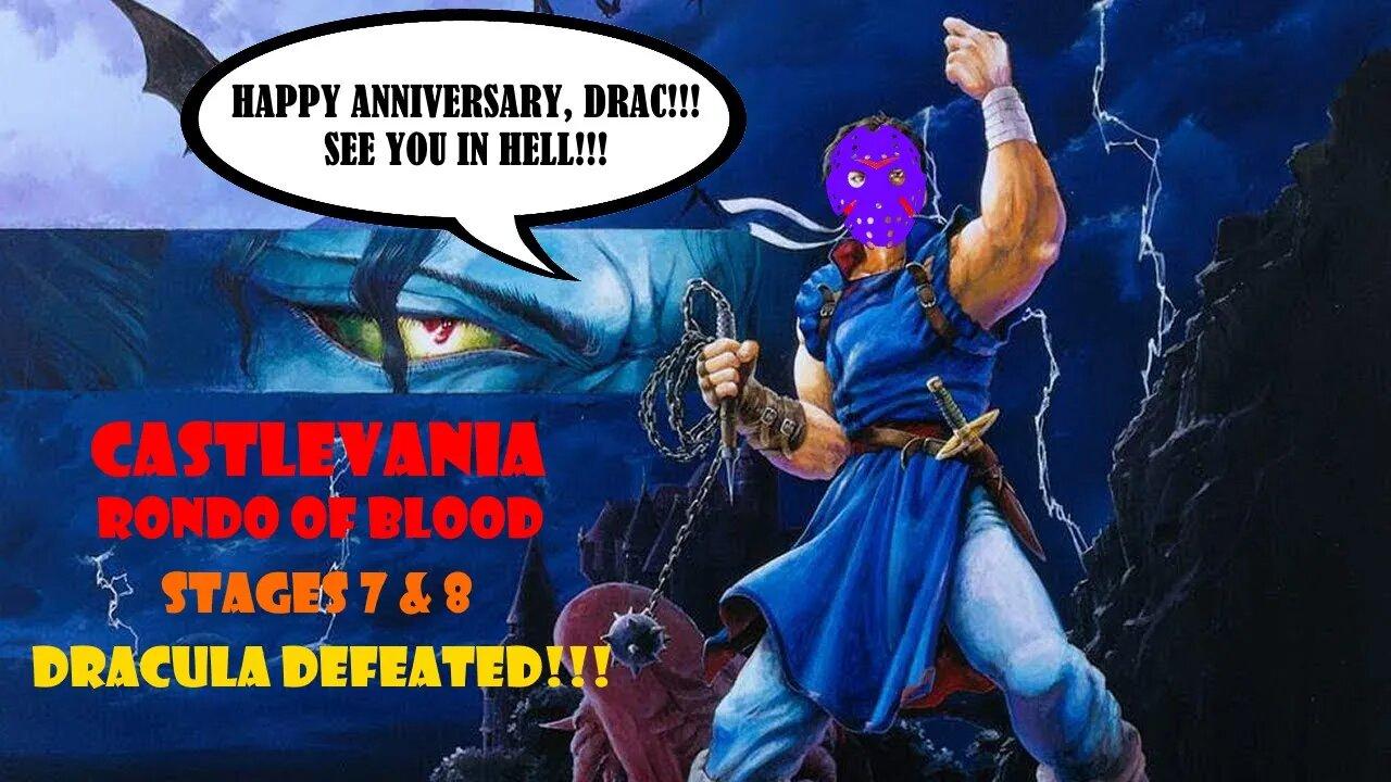 Castlevania: Rondo Of Blood - PC Engine (Stages 7&8/DRACULA DEFEATED!) [Channel 1 Year Anniversary!]