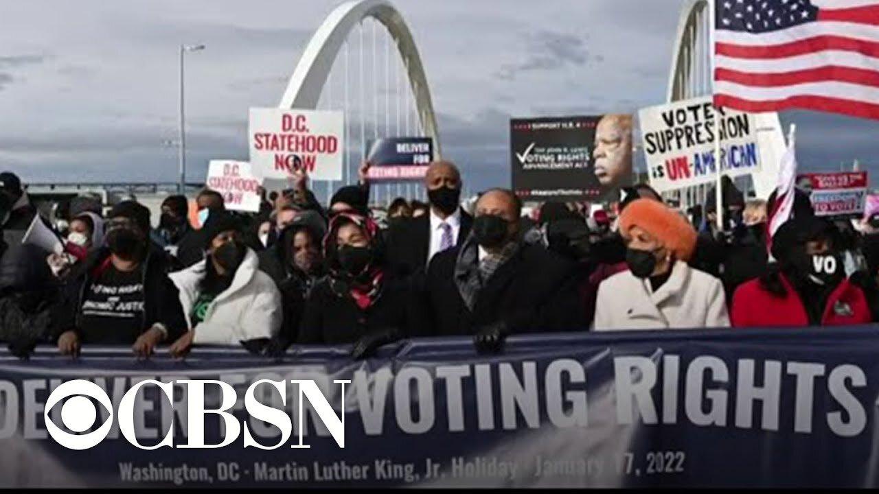 Martin Luther King Jr.'s family, lawmakers and activists call for voting rights reform