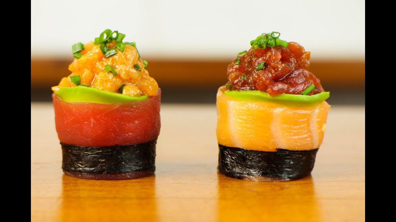 All Recipes Spicy Tuna Salmon Sushi Roll - Beautiful Food Recipe,cooking recipe food recipes sushi
