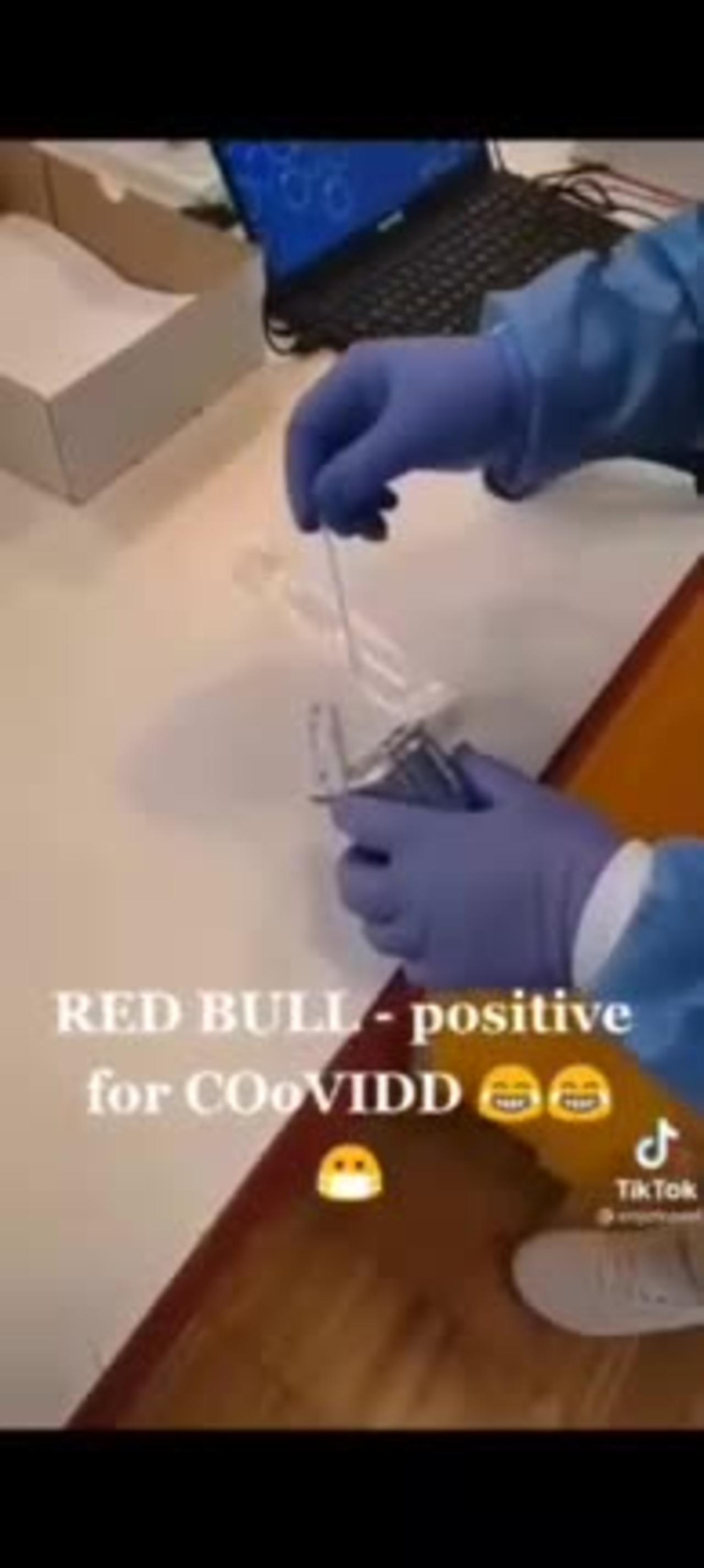 A Can of Red Bull Tests Positive for Covid