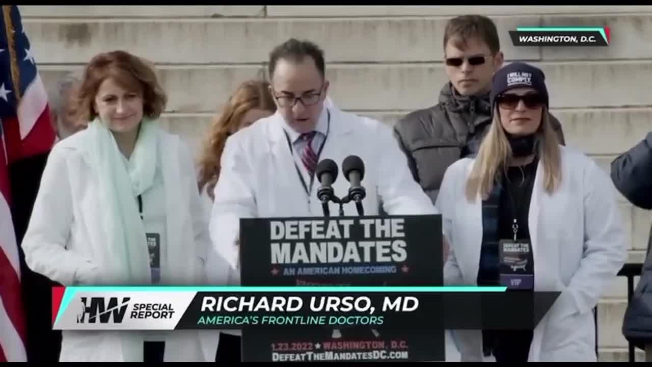 We are 17,000 doctors !! rejecting Vaccine Mandates Dr. Richard Urso brings heat 🔥 to Washington