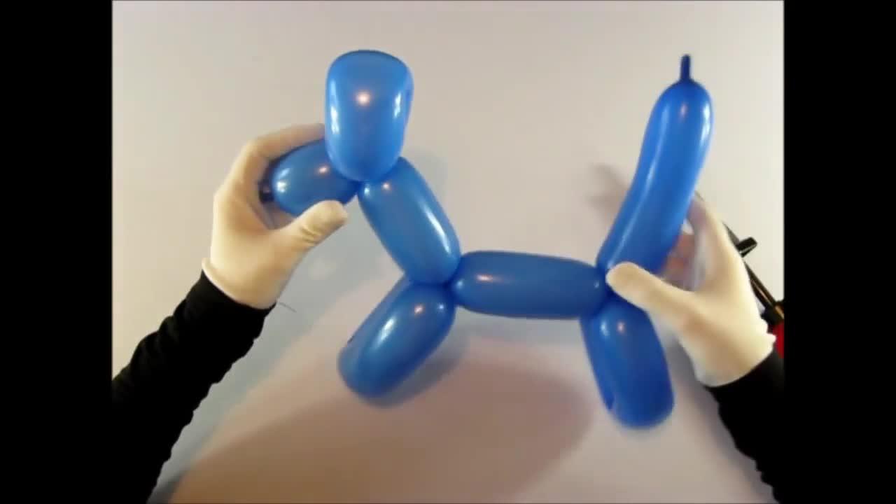 Как сделать собачку из шарика.How to make a dog out of a ball.