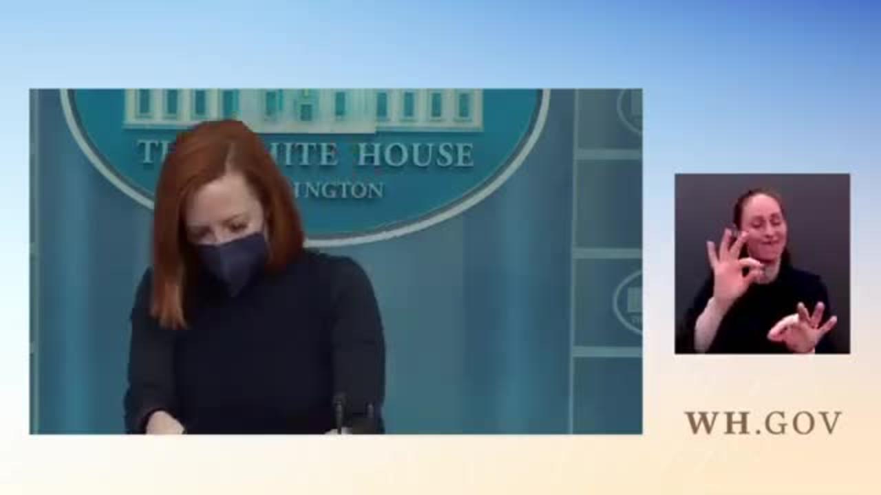 Jen Psaki Holds Press Briefing As Stock Sell Off Enters Correction Territory