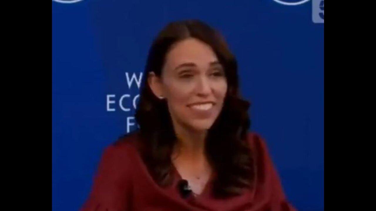 New Zealand PM Jacinda Ardern smiles as she mentions suicides in her country