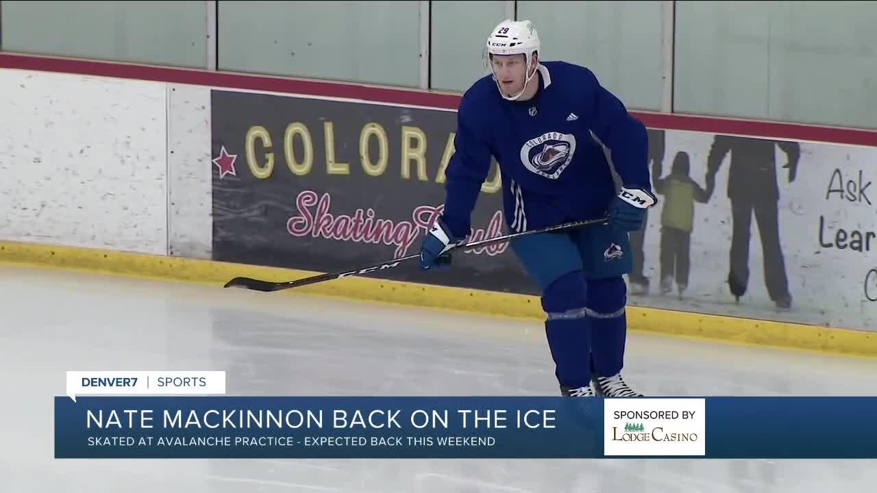 Avs' Nate Mackinnon back on the ice