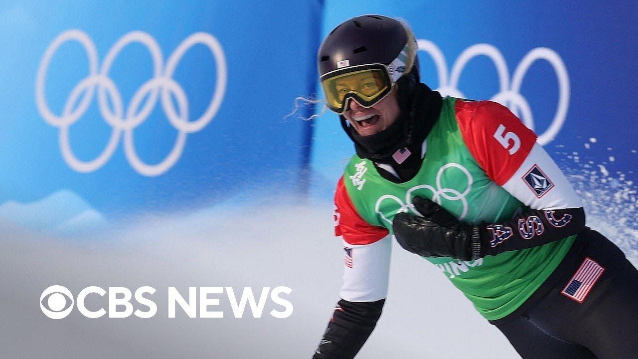 Winter Olympics: Lindsey Jacobellis wins first U.S. gold medal, Mikaela Shiffrin out of slalom