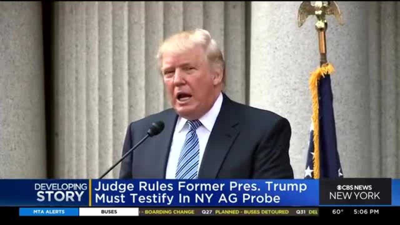 Judge rules Trump must testify in New York financial probe