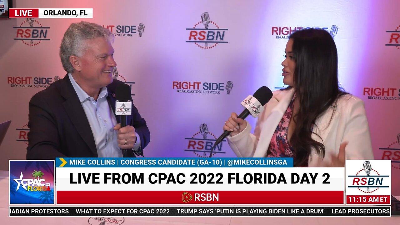 Mike Collins Congressional Candidate (GA-10) Full Interview with RSBN's own Liz Willis at CPAC 2022