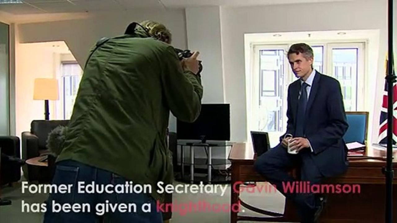Former Education Sec Gavin Williamson awarded a knighthood