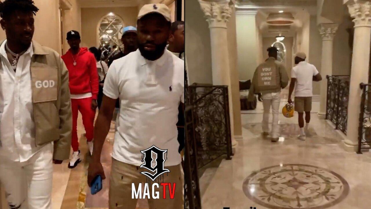 Antonio Brown Gives Floyd Mayweather A Tour Of His Florida Mansion! 🏰