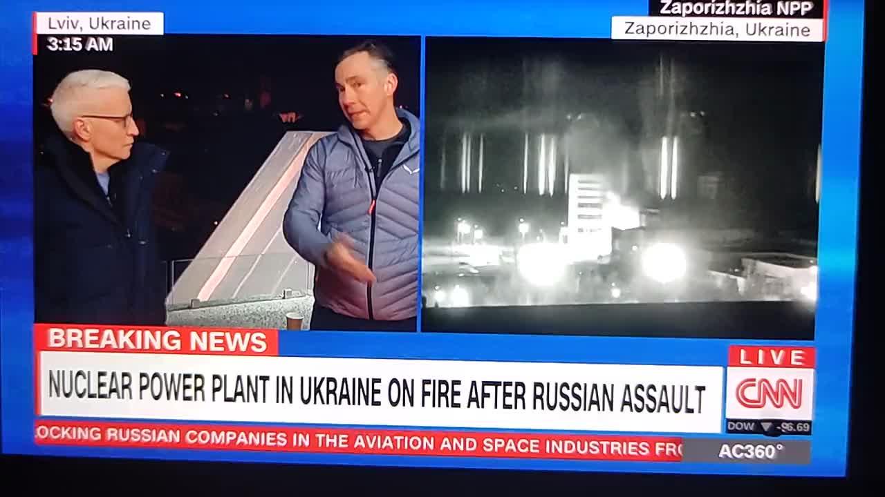 Wait what? Anderson Cooper is on the ground in Ukraine