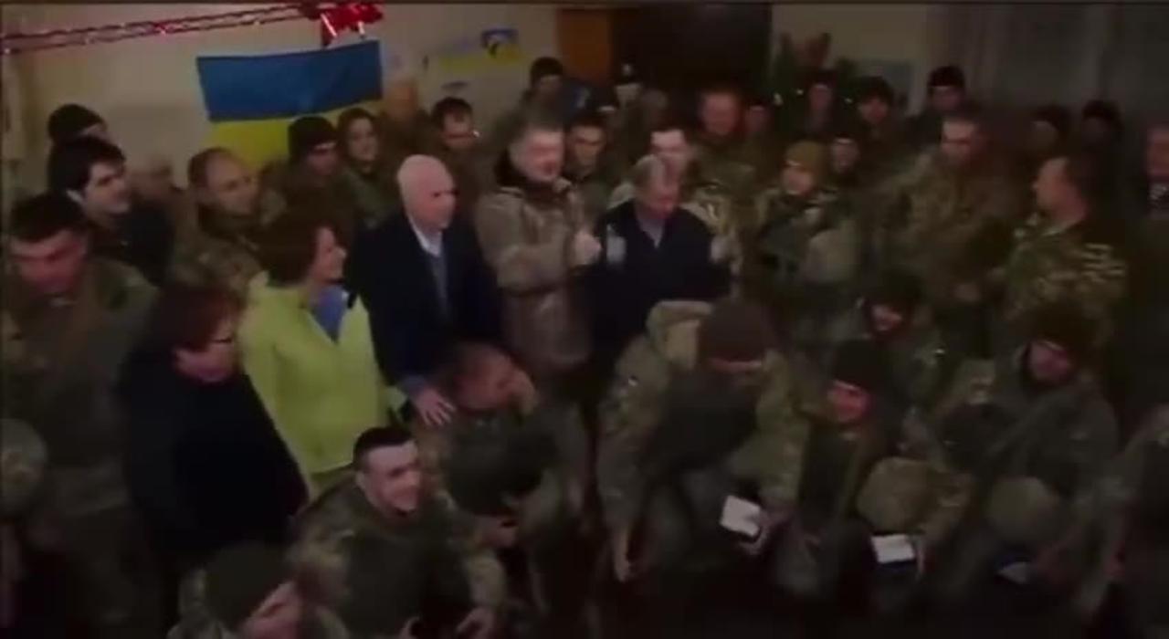 Lindsey Graham & John McCain in Ukraine in December 2016 preparing for a proxy war with Russia