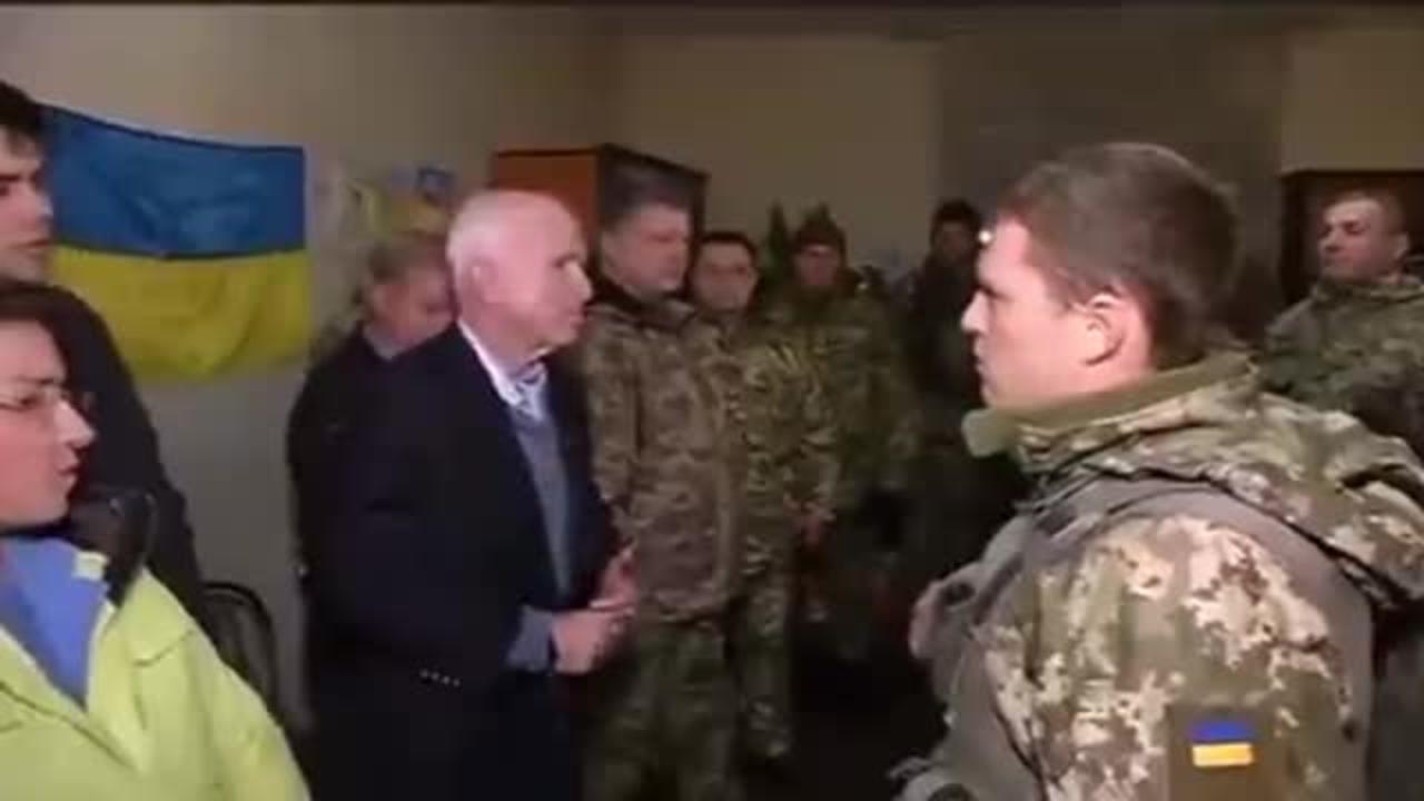 The 2 Warmonger buddies Lindsey Graham & John McCain in Ukraine in December 2016