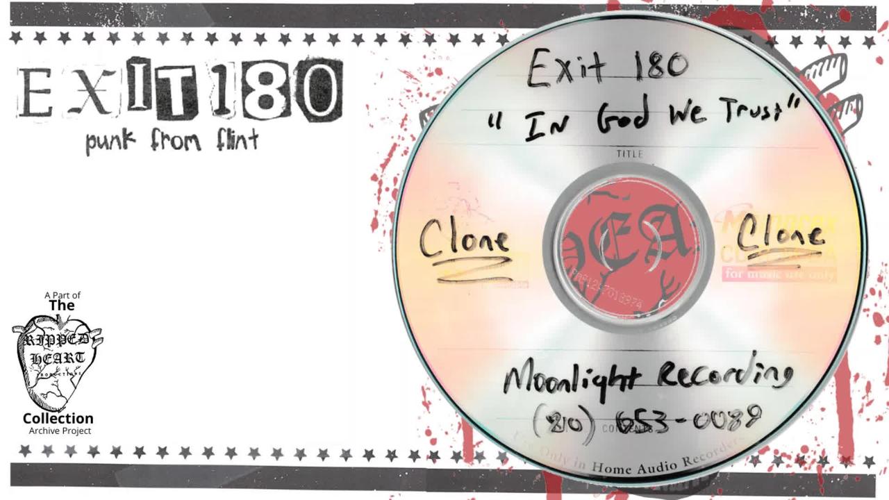 Exit-180 💿 In God We Trust CD. Flint/Lapeer Michigan Punk.