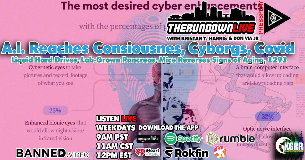 The Rundown Live #826 - A.I. Reaches Consciousness, Digital Immortality, Cyborg Body Parts