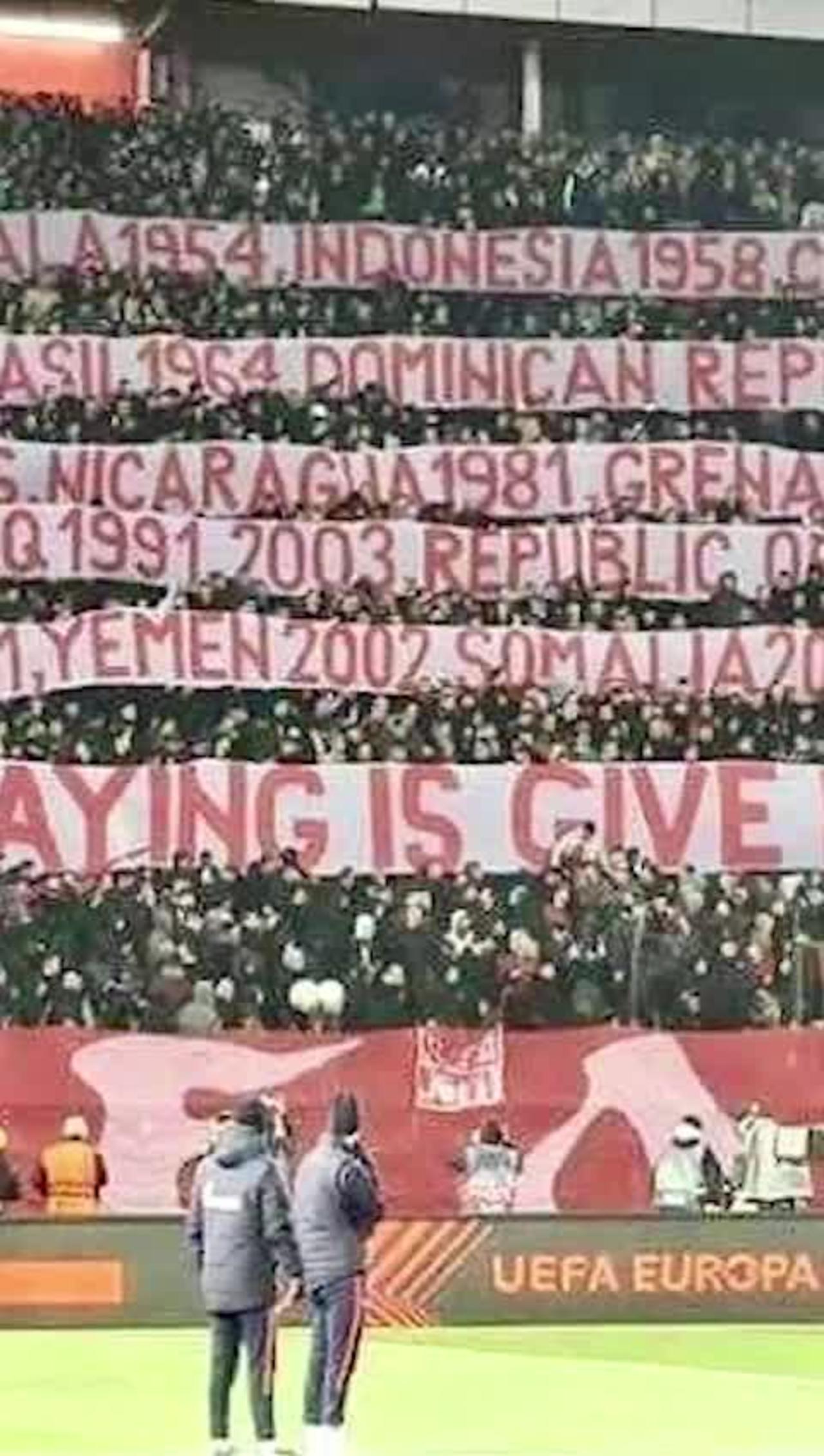Banner of fans of "Crvena Zvezda"