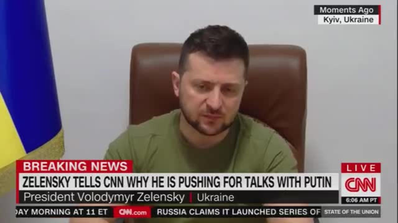 Pres. Zelenskyy, via translator to CNN's Fareed Zakaria: "I'm ready for negotiations with him