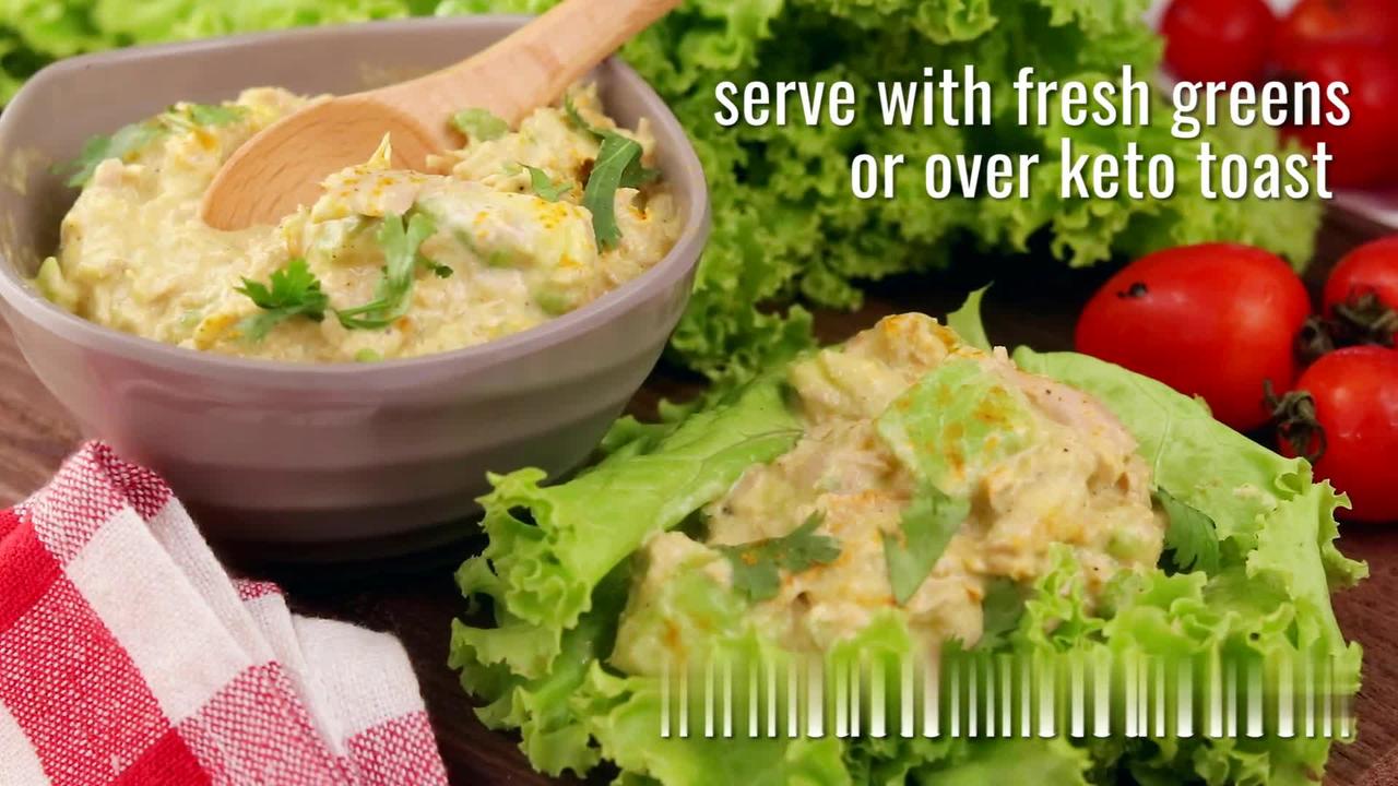 Keto Recipes #1: Keto Curry Spiked Tuna and Avocado Salad