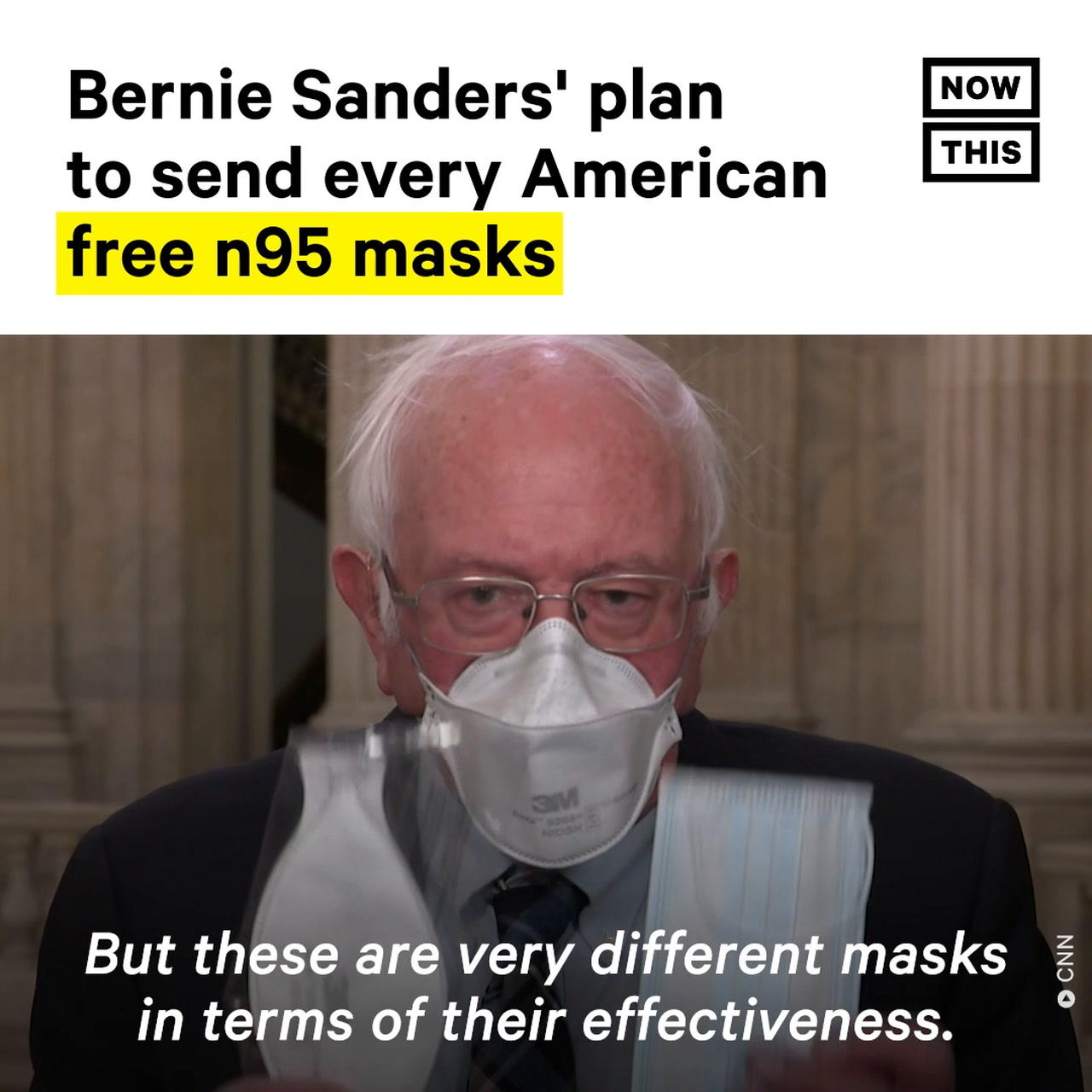 Bernie Sanders Wants to Give Every American a Free N95 Mask